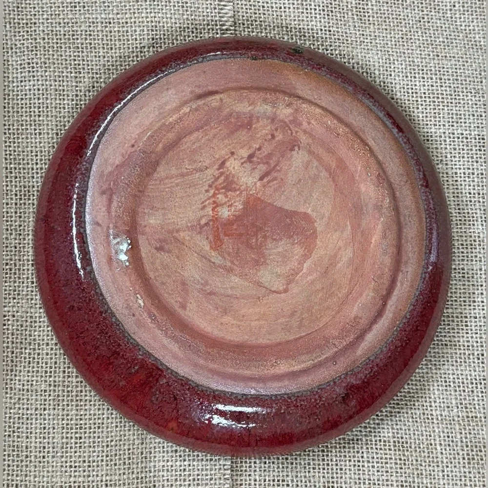 Pier 1 Crackle Stoneware Deep Dish Plate Or Shallow Bowl 7 1/2” Rustic Farmhouse